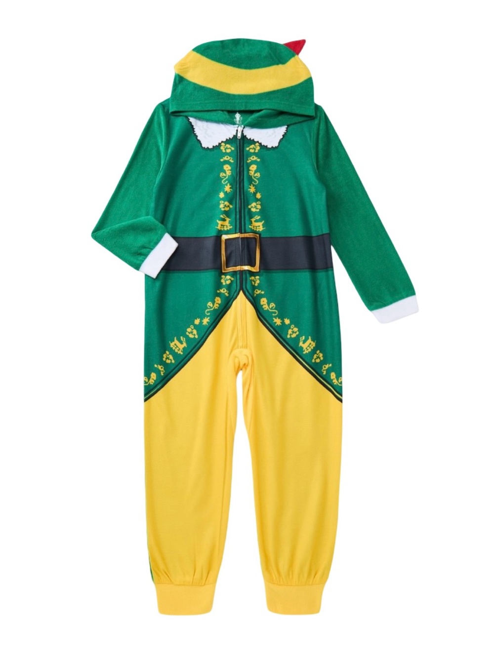 Buddy the Elf One-Piece Pajamas Fleece Union Suit Christmas Costume Size M